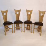 'Torres' dining chairs - sycamore & leather. £750 each